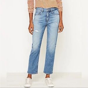 Loft High Rise Straight Crop Jeans 27/4